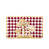 Travessa Retangular Fungi Royale, 30 cm, cor Bordo - 4un.