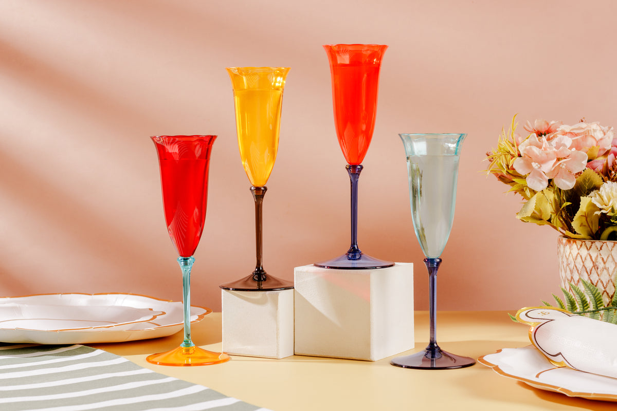 Taça Champagne Lineare Glass - 90ml - 4 unidades