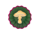 Prato Sobremesa Fungi Royale, 15 cm, cor Verde - 6un.