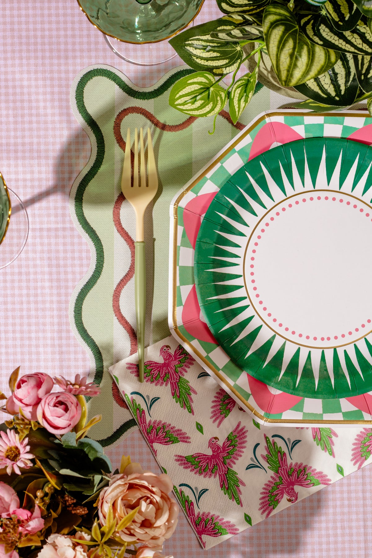 Prato Sobremesa Tropical-Chic, 20 cm - 6un.